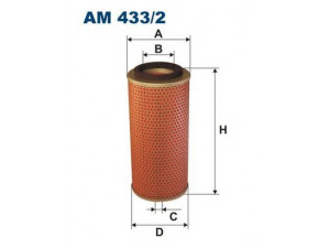 FILTRON AM433/2 oro filtras 
 Techninės priežiūros dalys -> Techninės priežiūros intervalai
2811344000, 2813044000