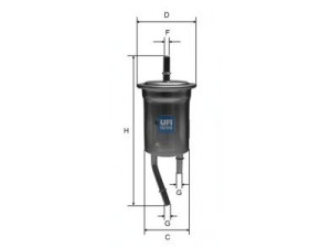 UFI 31.828.00 kuro filtras 
 Techninės priežiūros dalys -> Papildomas remontas
0K30A-13-480, K30A-13-480