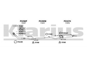 KLARIUS 630101U išmetimo sistema 
 Išmetimo sistema -> Išmetimo sistema, visa