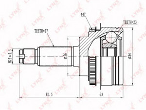 LYNXauto CO-6900A jungčių komplektas, kardaninis velenas
28321-FC090, 28321-SA030, 28321-SA031
