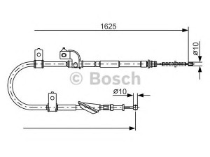 BOSCH 1 987 482 081 trosas, stovėjimo stabdys 
 Stabdžių sistema -> Valdymo svirtys/trosai
26051 FC010