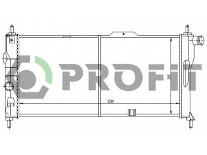 PROFIT PR 5052A3 radiatorius, variklio aušinimas 
 Aušinimo sistema -> Radiatorius/alyvos aušintuvas -> Radiatorius/dalys
1300126, 1302027