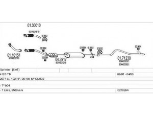 MTS C210294004430 išmetimo sistema 
 Išmetimo sistema -> Išmetimo sistema, visa