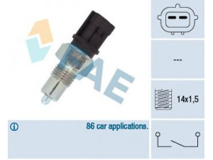 FAE 40835 jungiklis, atbulinės eigos žibintas 
 Elektros įranga -> Šviesų jungikliai/relės/valdymas -> Šviesų jungiklis/svirtis
71742586, 25310-4A00B, 4700385