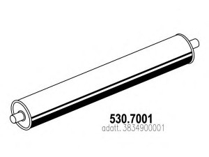 ASSO 530.7001 vidurinis / galinis duslintuvas
3834900001