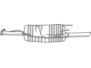 AKS DASIS SG40680 galinis duslintuvas 
 Išmetimo sistema -> Duslintuvas
5852054
