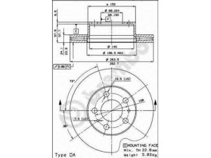 BREMBO 09.3442.10 stabdžių diskas 
 Stabdžių sistema -> Diskinis stabdys -> Stabdžių diskas
1205781, 12293494, 270738