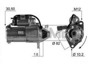 MESSMER 220119 starteris 
 Elektros įranga -> Starterio sistema -> Starteris
09 119 798, 09 512 270, 12 02 029