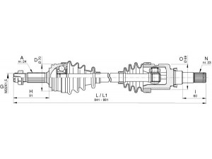OPEN PARTS DRS6393.00 kardaninis velenas 
 Ratų pavara -> Kardaninis velenas
3273JR, 3273JR, 434100H010A