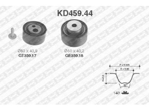 SNR KD459.44 paskirstymo diržo komplektas 
 Techninės priežiūros dalys -> Papildomas remontas
0829-62, 0830-31, 0831-91, 0829-62