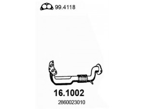 ASSO 16.1002 išleidimo kolektorius 
 Išmetimo sistema -> Išmetimo vamzdžiai
2860023010, 2860023530