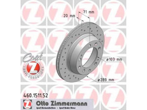 ZIMMERMANN 460.1511.52 stabdžių diskas 
 Dviratė transporto priemonės -> Stabdžių sistema -> Stabdžių diskai / priedai
928 352 041 02, 944 352 041 02