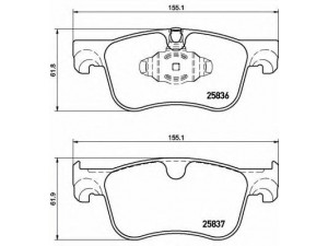 BREMBO P 61 116 stabdžių trinkelių rinkinys, diskinis stabdys 
 Techninės priežiūros dalys -> Papildomas remontas
1609898380