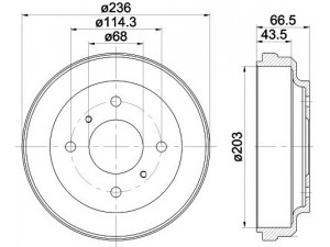 HELLA PAGID 8DT 355 300-621 stabdžių būgnas 
 Stabdžių sistema -> Būgninis stabdys -> Stabdžių būgnas
432064M400, 432066N000