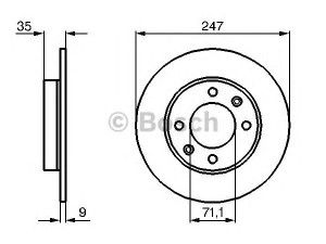BOSCH 0 986 479 B40 stabdžių diskas 
 Dviratė transporto priemonės -> Stabdžių sistema -> Stabdžių diskai / priedai
4246 W9, 4246 X8, 4249 52, 4249 53