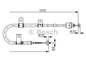BOSCH 1 987 482 167 trosas, stovėjimo stabdys 
 Stabdžių sistema -> Valdymo svirtys/trosai
59770 2D310