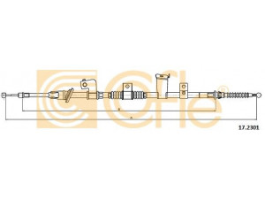 COFLE 17.2301 trosas, stovėjimo stabdys 
 Stabdžių sistema -> Valdymo svirtys/trosai
1609905480, 1609905480