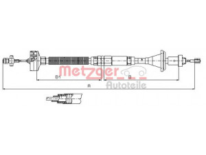 METZGER 11.2913 sankabos trosas 
 Dviratė transporto priemonės -> Kabeliai ir tachometro velenaai -> Sankabos trosas
6025 171 255