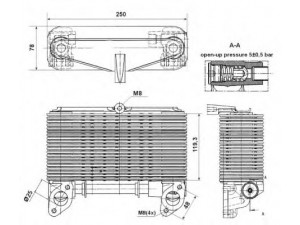 NRF 31037 alyvos aušintuvas, variklio alyva
51056017158, 51056017164