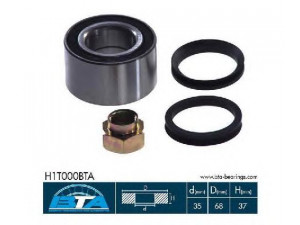 BTA H1T000BTA rato guolio komplektas 
 Ašies montavimas/vairavimo mechanizmas/ratai -> Rato stebulė/montavimas -> Rato guolis
3981588, 3981589, SE 021 140 301 A