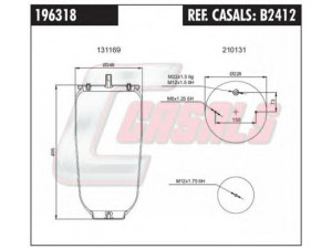 CASALS B2412 dėklas, pneumatinė pakaba