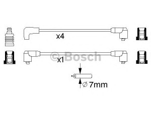 BOSCH 0 986 356 797 uždegimo laido komplektas 
 Kibirkšties / kaitinamasis uždegimas -> Uždegimo laidai/jungtys