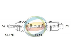 ODM-MULTIPARTS 18-151121 kardaninis velenas 
 Ratų pavara -> Kardaninis velenas
30651740, 30681387, 30735888, 8602527
