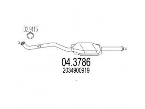 MTS 04.3786 katalizatoriaus keitiklis 
 Išmetimo sistema -> Katalizatoriaus keitiklis
2034900919