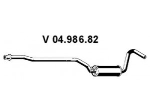 EBERSPÄCHER 04.986.82 priekinis duslintuvas 
 Išmetimo sistema -> Duslintuvas
1 503 655, 1 632 588, 5 020 040