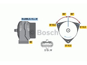 BOSCH 0 123 325 500 kintamosios srovės generatorius 
 Elektros įranga -> Kint. sr. generatorius/dalys -> Kintamosios srovės generatorius
51261017266, 51 26101 7231, 51 26101 7233