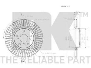 NK 3145122 stabdžių diskas 
 Dviratė transporto priemonės -> Stabdžių sistema -> Stabdžių diskai / priedai
4351202190, 435120F030, 4351212680