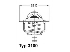 WAHLER 3100.88D termostatas, aušinimo skystis 
 Aušinimo sistema -> Termostatas/tarpiklis -> Thermostat
6 994 257, 95WM 8575 AA