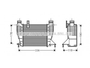 AVA QUALITY COOLING DN4340 tarpinis suslėgto oro aušintuvas, kompresorius 
 Variklis -> Oro tiekimas -> Įkrovos agregatas (turbo/superįkrova) -> Tarpinis suslėgto oro aušintuvas
144619U21A