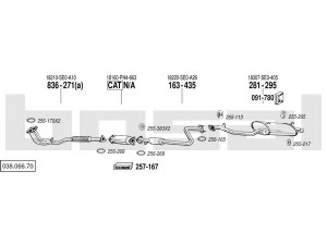 BOSAL 038.066.70 išmetimo sistema 
 Išmetimo sistema -> Išmetimo sistema, visa
