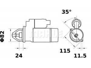 MAHLE ORIGINAL MS 563 starteris