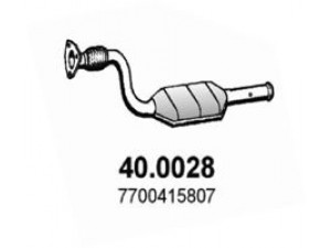ASSO 40.0028 katalizatoriaus keitiklis 
 Išmetimo sistema -> Katalizatoriaus keitiklis
7700415807, 7700433035, 8200038348