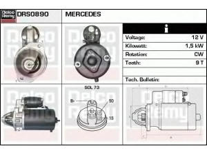 DELCO REMY DRS0890 starteris 
 Elektros įranga -> Starterio sistema -> Starteris