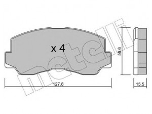 METELLI 22-0112-0 stabdžių trinkelių rinkinys, diskinis stabdys 
 Techninės priežiūros dalys -> Papildomas remontas
MB134729, MB150673, MB193292, MB193294