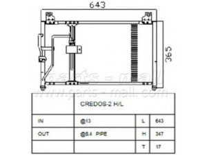 PARTS-MALL PXNCB-032 kondensatorius, oro kondicionierius 
 Oro kondicionavimas -> Kondensatorius
0K9B361480, K9B361480