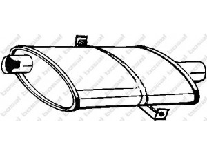 BOSAL 130-203 vidurinis duslintuvas 
 Išmetimo sistema -> Duslintuvas
4427 757, 4486 604, 4495 360, E002 2638