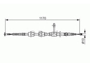BOSCH 1 987 477 554 trosas, stovėjimo stabdys 
 Stabdžių sistema -> Valdymo svirtys/trosai
46542755, 46542755