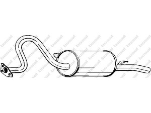 BOSAL 278-903 galinis duslintuvas 
 Išmetimo sistema -> Duslintuvas
MB 376755, MB 577091, MB 577425