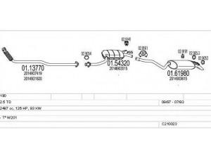 MTS C210023004979 išmetimo sistema 
 Išmetimo sistema -> Išmetimo sistema, visa