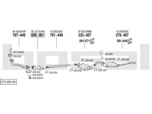 BOSAL 073.082.38 išmetimo sistema 
 Išmetimo sistema -> Išmetimo sistema, visa