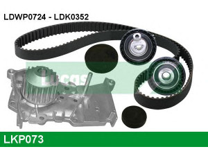 LUCAS ENGINE DRIVE LKP073 vandens siurblio ir paskirstymo diržo komplektas 
 Aušinimo sistema -> Vandens siurblys/tarpiklis -> Vandens siurblys