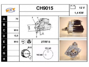 SNRA CH9015 starteris 
 Elektros įranga -> Starterio sistema -> Starteris
04686512