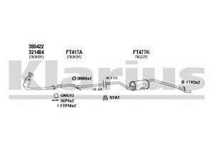 KLARIUS 330256U išmetimo sistema 
 Išmetimo sistema -> Išmetimo sistema, visa