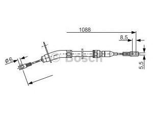 BOSCH 1 987 477 212 trosas, stovėjimo stabdys 
 Stabdžių sistema -> Valdymo svirtys/trosai
126 420 16 85, A 126 420 16 85