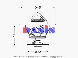 AKS DASIS 751945N termostatas, aušinimo skystis 
 Aušinimo sistema -> Termostatas/tarpiklis -> Thermostat