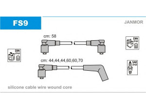 JANMOR FS9 uždegimo laido komplektas 
 Kibirkšties / kaitinamasis uždegimas -> Uždegimo laidai/jungtys
1063613, 1659572, 165972, 6181474